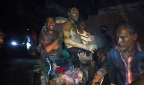 না:গঞ্জের তল্লায়  মসজিদে এসি বিস্ফোরণে অর্ধশতাধিক মুসল্লী অগ্নিদগ্ধ