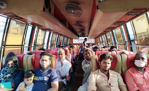 না:গঞ্জের গণপরিবহনে মানা হচ্ছে না স্বাস্থ্যবিধি, সংক্রমনের শংকা