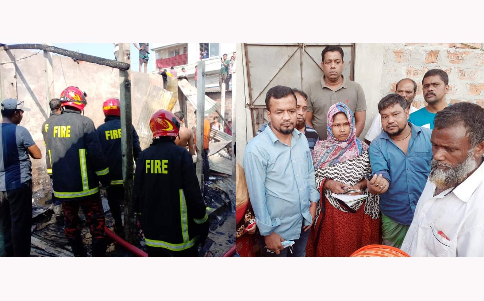 কাশীপুরে অগ্নিকান্ডে ক্ষতিগ্রস্থদের আর্থিক সহযোগীতায় দুই ইউপি মেম্বার