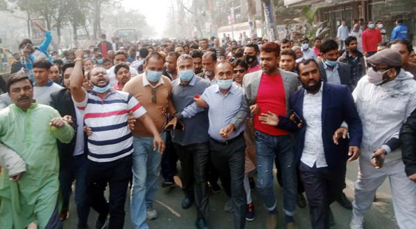 নগরীতে মান্নানের পক্ষে সোনারগাঁ বিএনপির শোডাউন