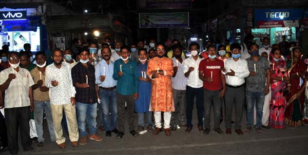 না:গঞ্জে পূজা পরিষদের আলোক শিখা প্রজ্জলন