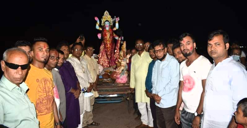 নারায়ণগঞ্জে শ্যামা পূজার বিসর্জন সম্পন্ন