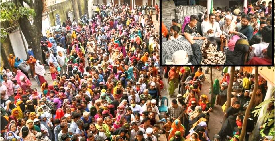 ১২ হাজার মানুষের মাঝে কম্বল বিতরণ করলেন কাউন্সিলর বাবু