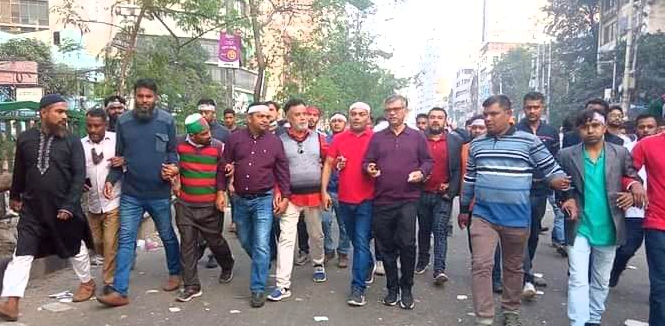 বিএনপি’র বিজয় র‌্যালিতে মন্তুর নেতৃত্বে মহানগর যুবদল