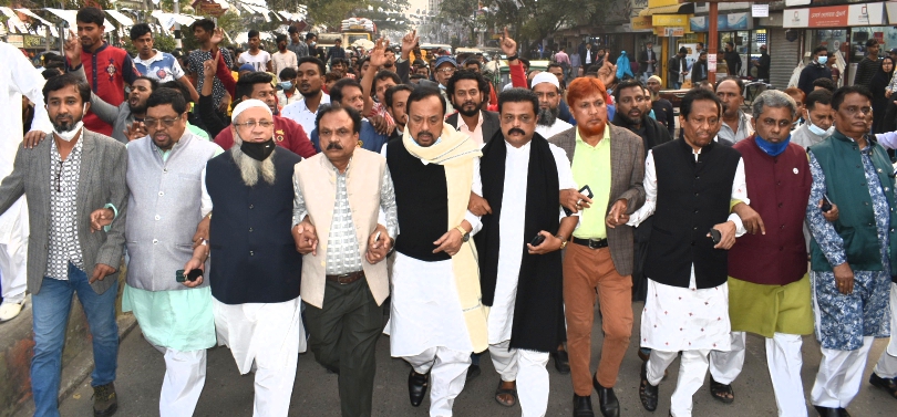 নৌকার প্রচারণায় জাতীয় শ্রমিক লীগের নেতৃবৃন্দ