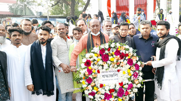 রবিউল হোসেনের নেতৃত্বে ভাষা শহীদদের প্রতি শ্রদ্ধাঞ্জলী