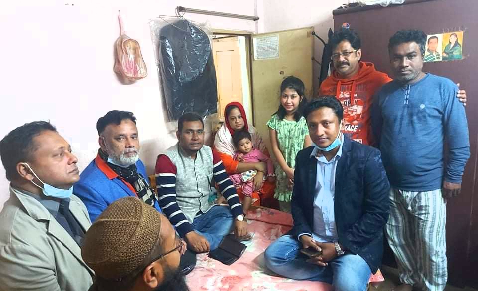 কারাবন্দি সজলের পরিবারের পাশে মহানগর যুবদল