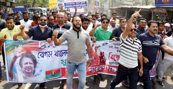 দ্রব্যমূল্য বৃদ্ধির প্রতিবাদে জেলা যুবদলের বিক্ষোভ