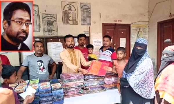 নাসিম ওসমানের মৃত্যুবার্ষিকীতে কাশীপুরে আল আমিনের বস্ত্র বিতরণ