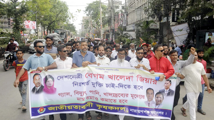 বিএনপির সমাবেশে মহানগর কৃষকদলের শোডাউন