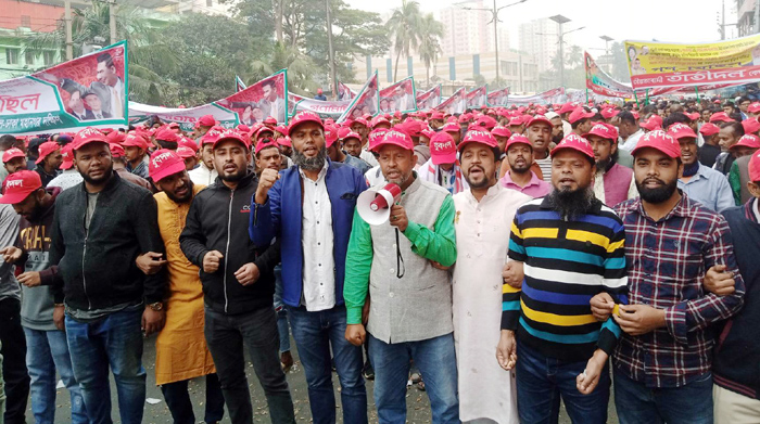 ঢাকার গণমিছিলে সহিদুলের শোডাউন