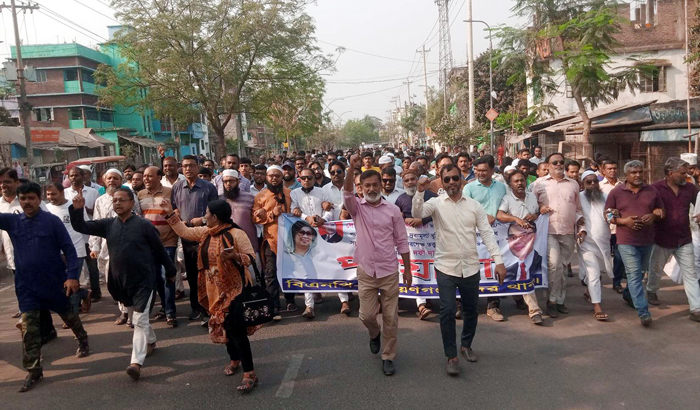 মাসুদ-আনোয়ারের নেতৃত্বে সদর থানা বিএনপির শোডাউন