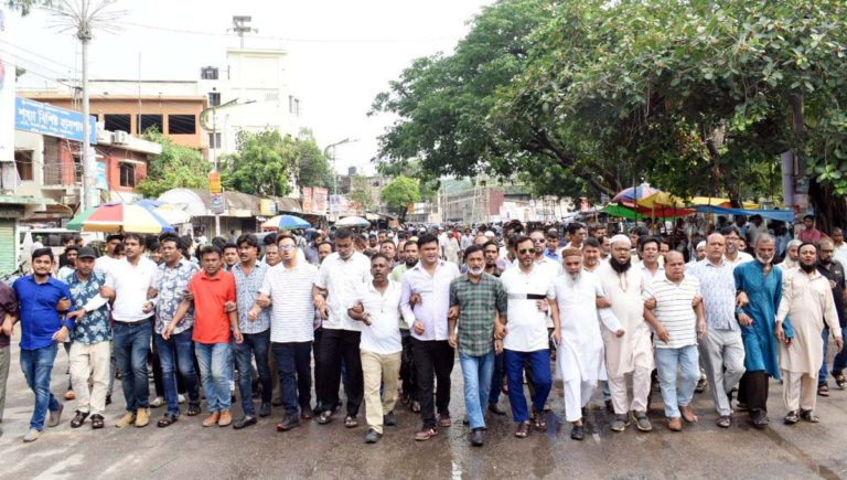 মহানগর বিএনপির পদযাত্রায় সদর থানা বিএনপির শোডাউন
