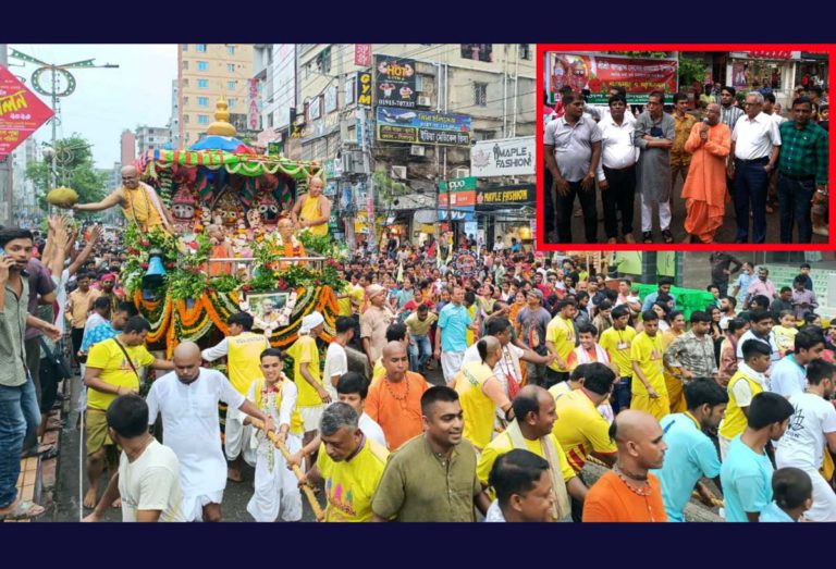 পূজা পরিষদের সার্বিক তত্ত্বাবধানে জগন্নাথদেবের রথযাত্রা পালিত