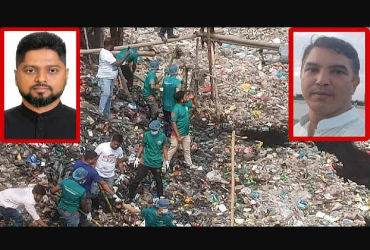 ময়লা ফেললো আরিফ মন্ডল, পরিষ্কার করলো রনি