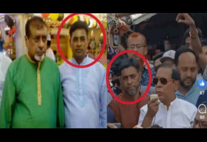 গণহত্যার পলাতক আসামি মডেল মাসুদের পাশে!